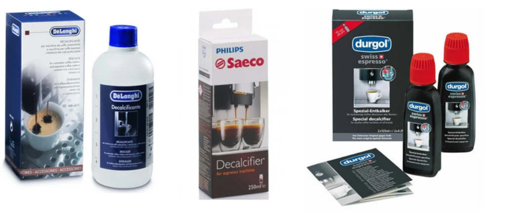 Popular products for decalcifying and cleaning coffee machines