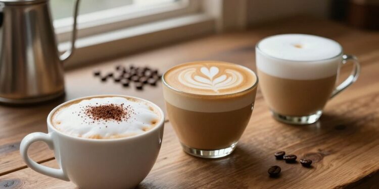 The difference between cappuccino, latte and flat white