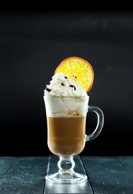 Viennese coffee with citrus