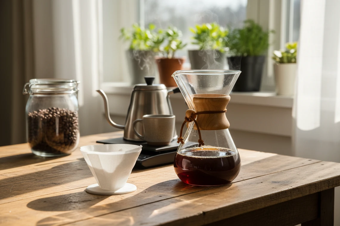 a-detailed-chemex-coffee-brewing-guide-scene-set-on-a-rustic-wooden-table.-in-the-foreground