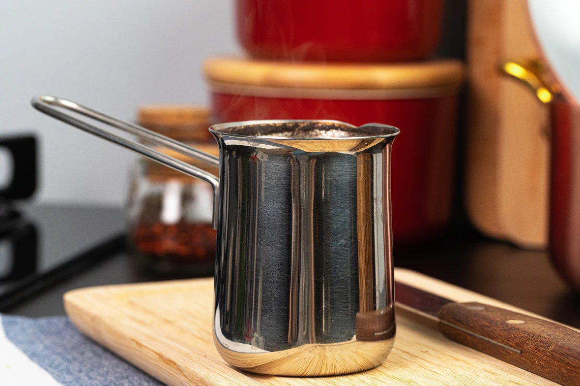 Stainless steel Turkish coffee pot