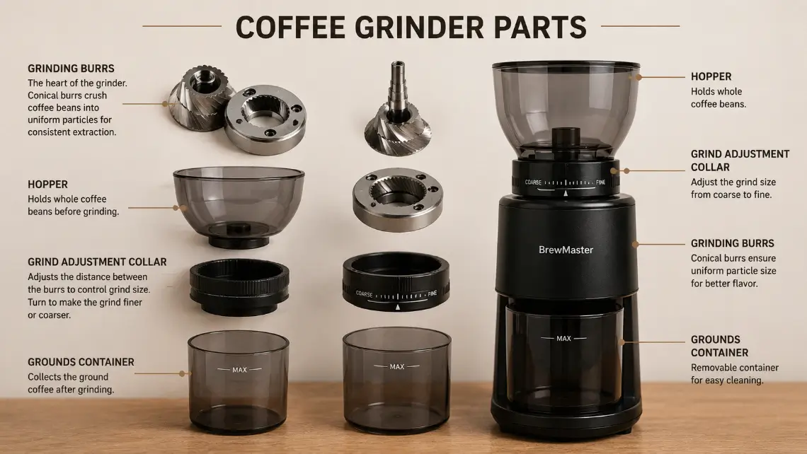 Coffee Grinder Parts & Components Explained